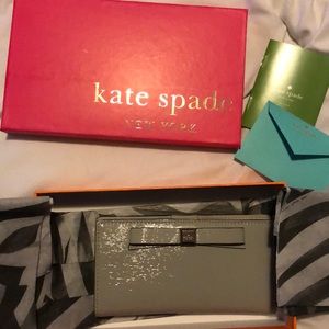 Excellent condition patent leather wallet with box